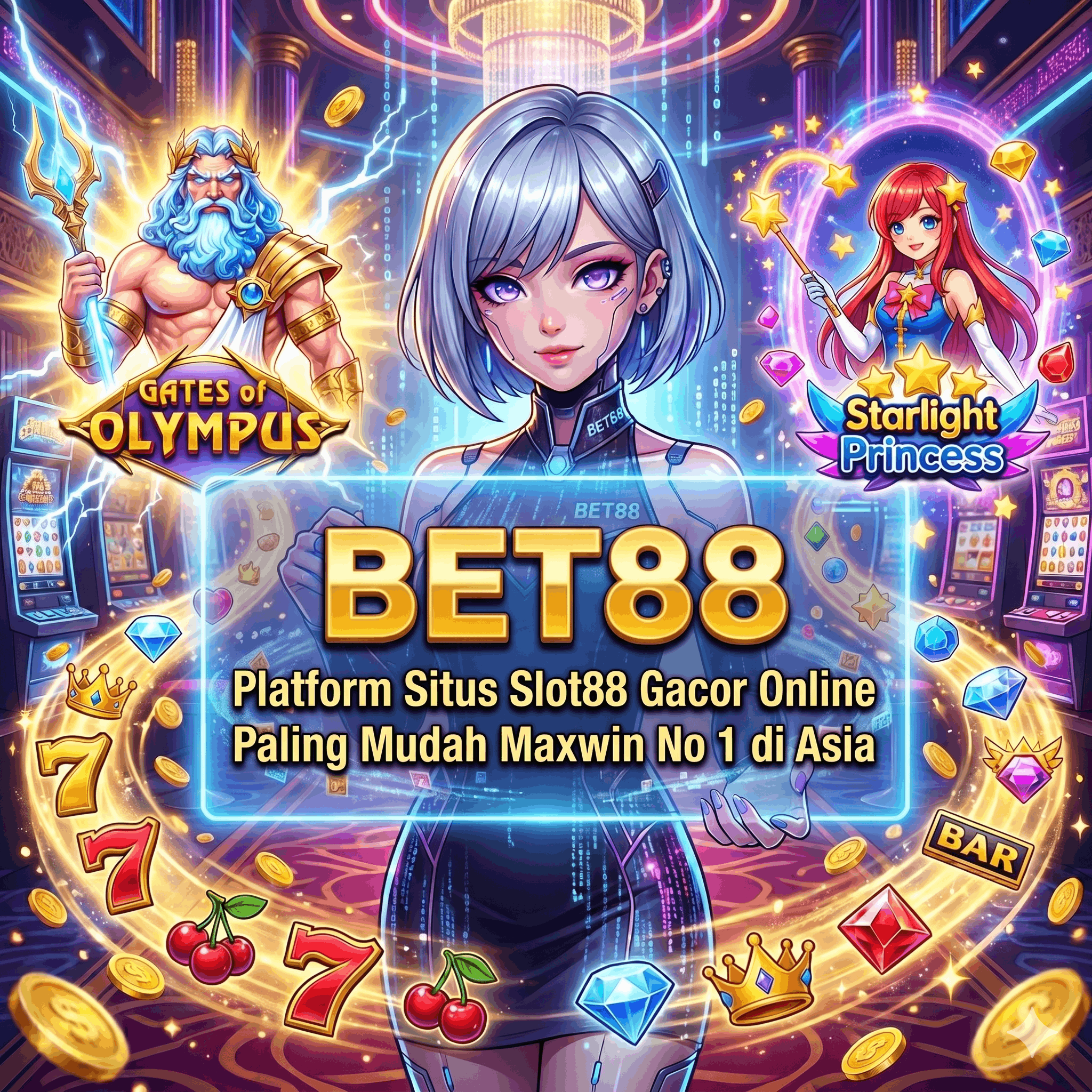 Thumbnail 1 of 3, Poster, BET88 : Situs Lusmorbed Slot88 Online Slot Gacor Hari Ini Paling Mudah Maxwin No 1 di Asia designed and sold by BET88.